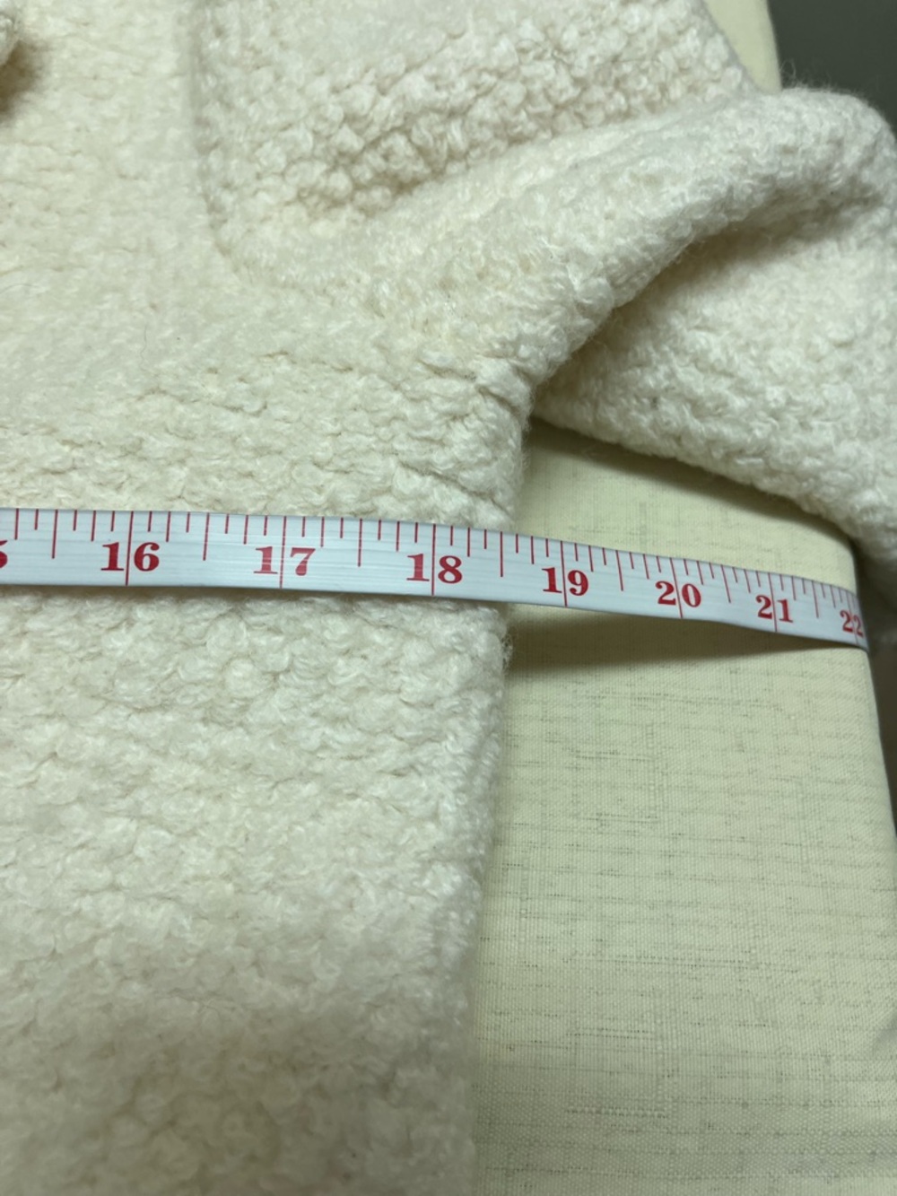 Abercrombie & Fitch S ivory cream Wool Blend Dad Coat - Picture 4 of 15